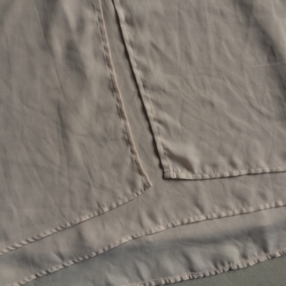 Women's Champagne Flowy Chiffon Panel Overlay Strappy Cami Top In Size 2 - Picture 5 of 7